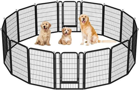 Yaheetech Dog Playpen Outdoor, 40 inch 16 Panels Dog Pen Indoor Heavy Duty by Yaheetech