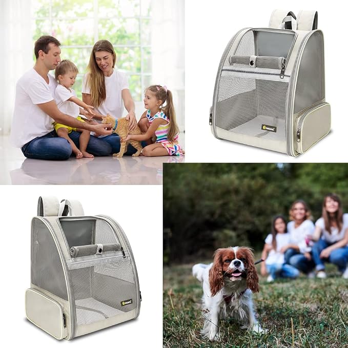 Texsens Pet Backpack Carrier for Small Cats Dogs | Ventilated Design, Safety - Image 6