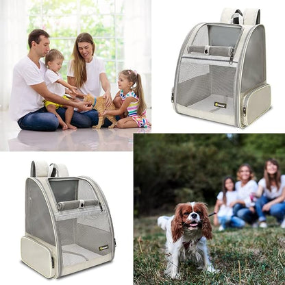 Texsens Pet Backpack Carrier for Small Cats Dogs | Ventilated Design, Safety - Image 6