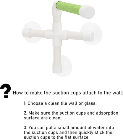 Hypeety Portable Suction Cup Bird Window and Shower Perch Toy - Image 3
