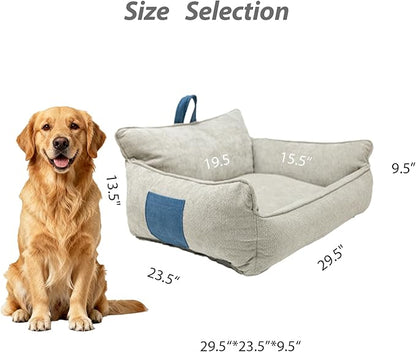 Orthopedic Dog Bed with Memory Foam, Washable Plush Pet Bed - Image 5
