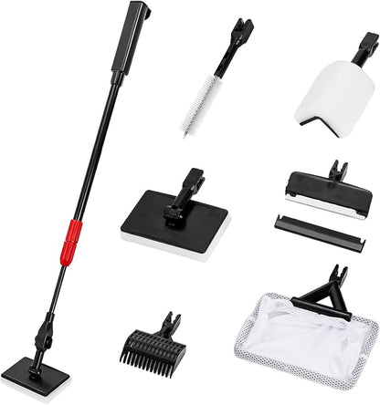 TOPZEA 6 in 1 Aquarium Cleaning Tool Kit, Fish Tank Cleaner Set by TOPZEA