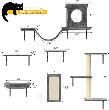 NUNU LAB Cat Wall Shelves, Indoor Cat Furniture - Image 8