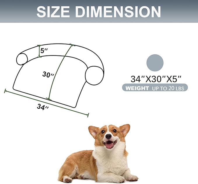 Calming Dogs/Cats Bed Mats, Dog Pad Washable Removable Couch Cover, Plush Long - Image 2