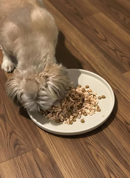 Arespark Cat Food Mat, Round Eating Plates Tray - Image 4