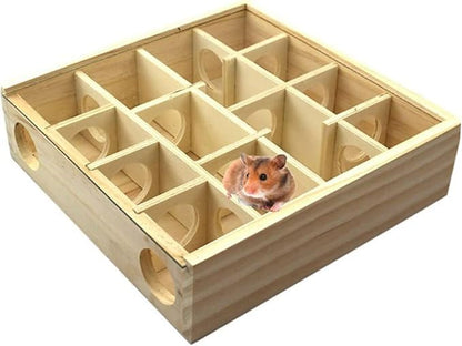 BESPORTBLE Household Hamster Maze Multi Grid Wooden Chinchilla Accessory - Image 3