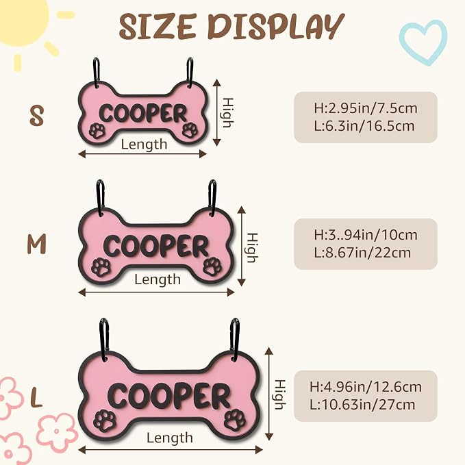 Custom Dog Room Decor Dog Crate Accessories Name Plate Doghouse Name Sign Decor - Image 6