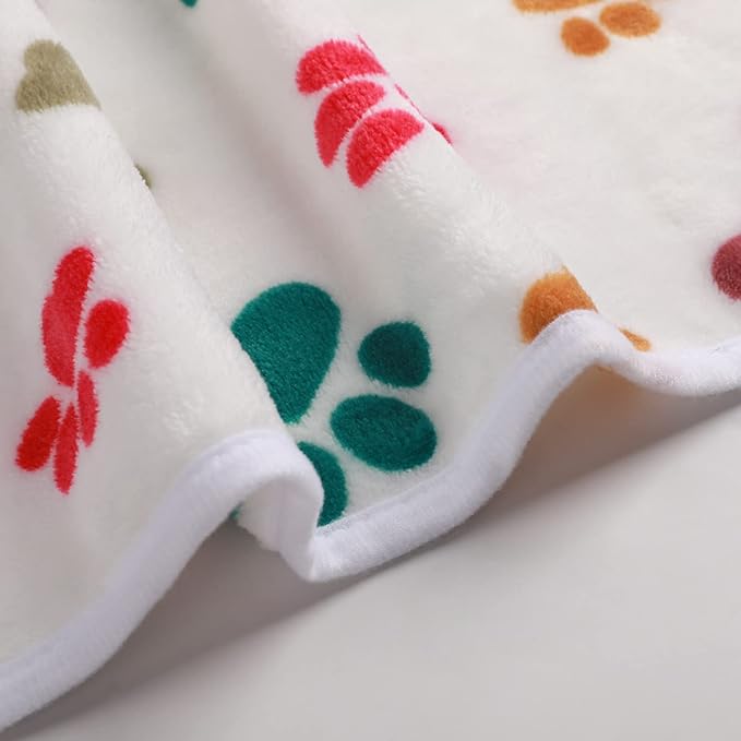 Luciphia 1 Pack 3 Blankets Fluffy Premium Fleece Pet Blanket Flannel Paw Bone - Image 5