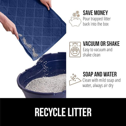 GORILLA GRIP Cat Litter Box Mat, Water Resistant, US Designed Kitty Litter - Image 5