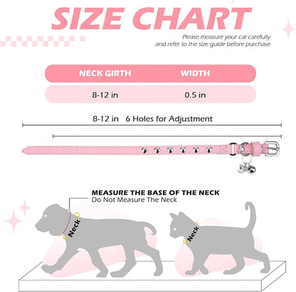 EXPAWLORER Leather Cat Collar for Girl Boy Valentine's Day - Image 2