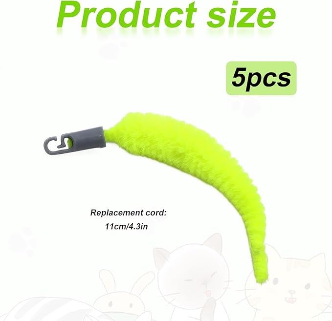 BOXOB 5 Pcs Cat Ball Toy Replacement Tails, Interactive Cat Toy Tail - Image 2