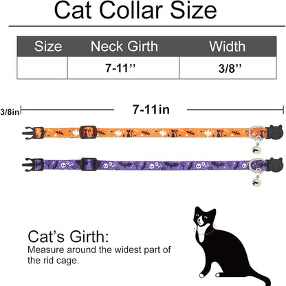 Halloween Cat Collar, 2 Pack, Breakaway Cute Cat Collar - Image 4