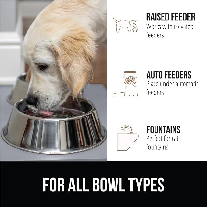 GORILLA GRIP 100% Waterproof Raised Edge BPA Free Silicone Pet Feeding Mat - Image 6