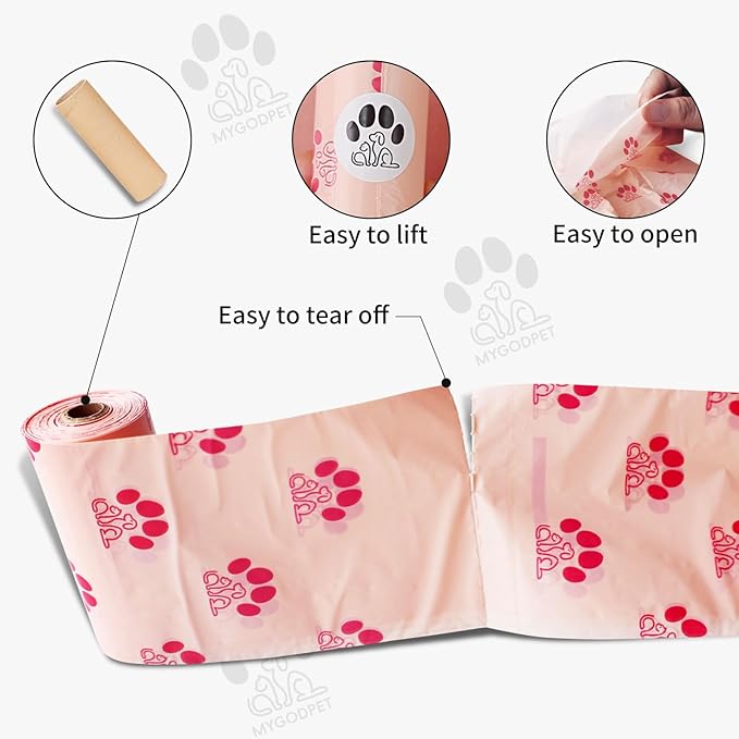 Dog Poop Bags Rolls 300 Count Biodegradable Poop Bags Refills - Image 5