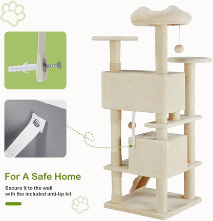DUMOS 54-inch Indoor Cat Tree Tower –Multi-Level Pet House - Image 5