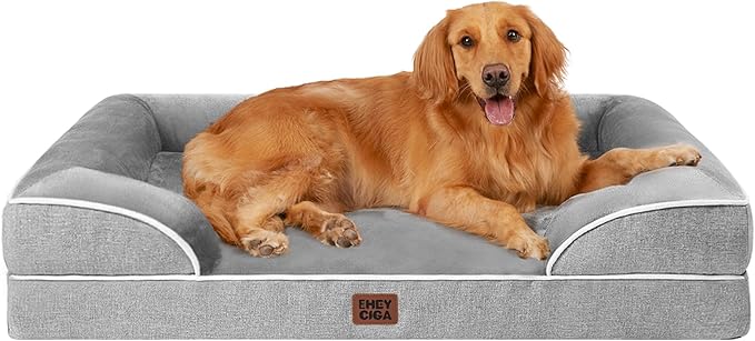 EHEYCIGA Orthopedic Dog Beds Large Sized Dog, Waterproof Memory Foam Pet Bed by EHEYCIGA