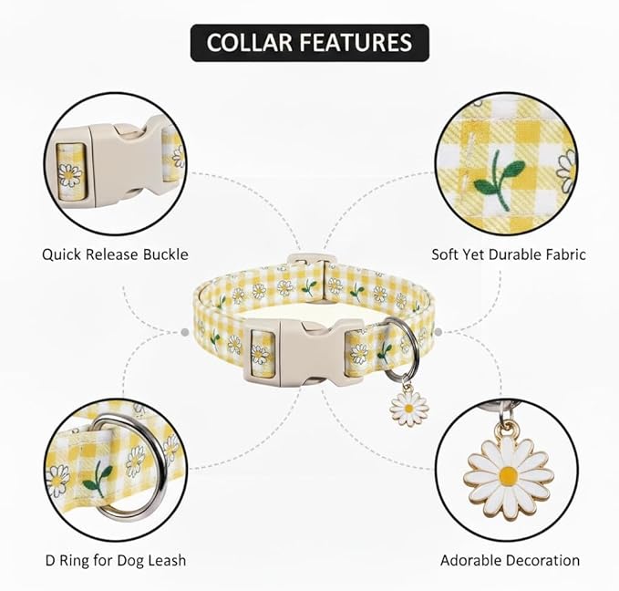 Cute Dog Collar, Spring Summer Design Floral Collar - Image 2