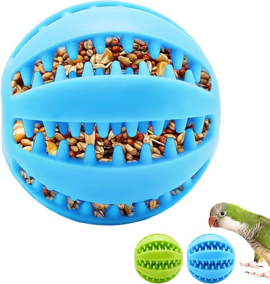 2 Pcs Parrot Feeder Chew Toy Balls, Bird Foraging Interactive Toys, Suitable by Unknown
