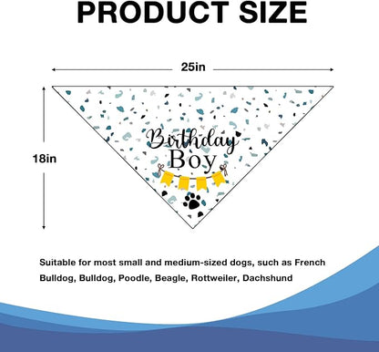 Dog Bandana for Birthday Party Supplies Puppy Pet Bandanas Boy Happy Birthday - Image 6