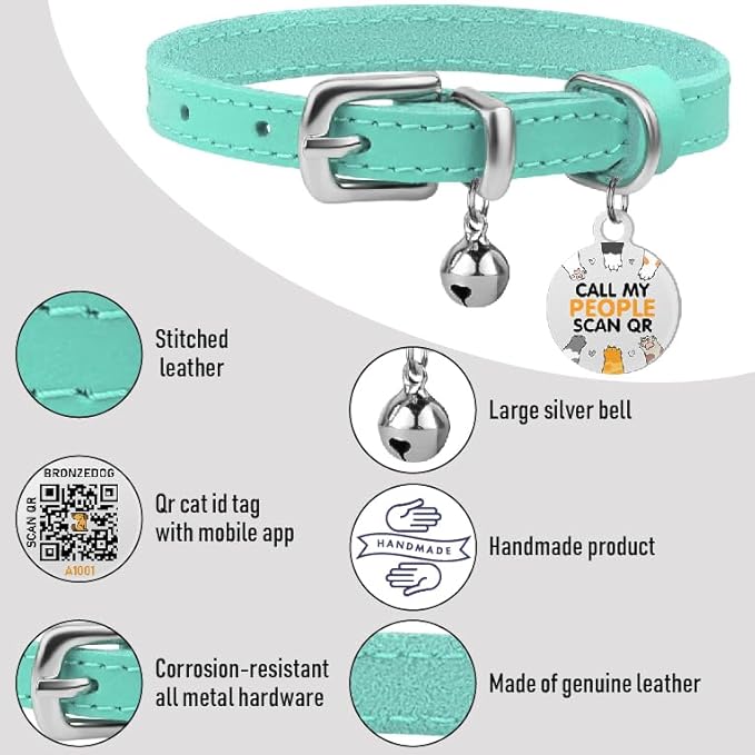 BRONZEDOG Leather Cat Collar - Image 2