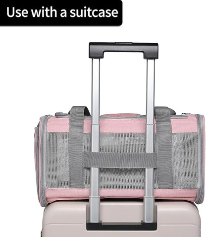 Airline Approved Pet Carrier for Cats and Small Dogs, Breathable and - Image 4