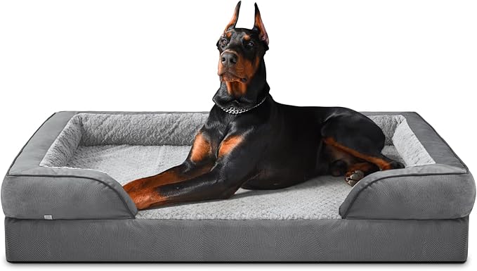 INVENHO Orthopedic Extra Large Dog Bed, XXL Waterproof Dog Sofa, Egg-Crate Foam by INVENHO
