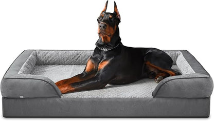 INVENHO Orthopedic Extra Large Dog Bed, XXL Waterproof Dog Sofa, Egg-Crate Foam by INVENHO