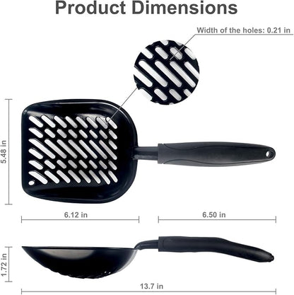 Metal Cat Litter Scoop with a Deep Shovel Design | Solid Aluminum & Non-Stick - Image 4