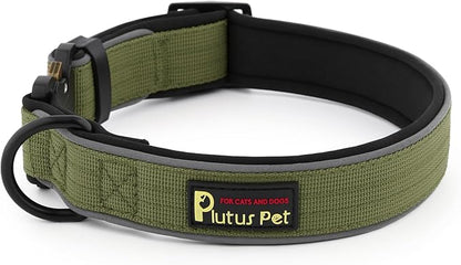 Plutus Pet Tactical Dog Collar, Reflective, Adjustable Heavy Duty Dog Collar by PLUTUSPET