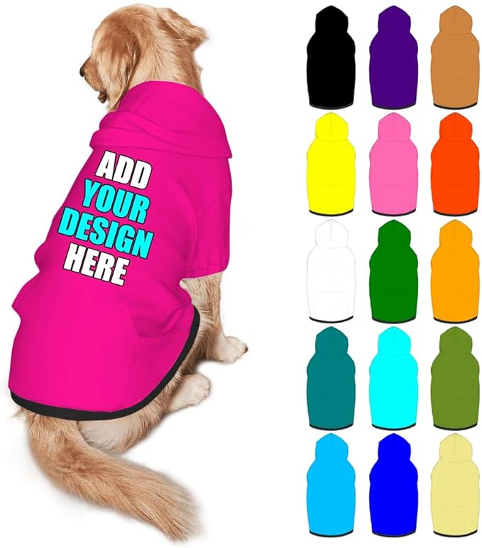 Custom Dog Clothes with Photo Name Logo Personalized Dog Sweaters by Mynvzrk