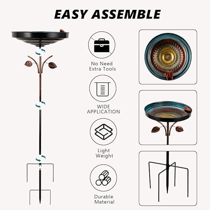 DREAMSOUL 38 Inch Bird Bath - Image 6