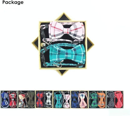 Cat Collar Breakaway with Bell and Bow Tie, Plaid Design Adjustable Safety - Image 3