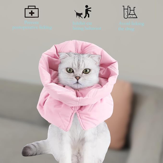 Cat Recovery Collar, Soft Adjustable Cat Cone Alternative, Lightweight - Image 4