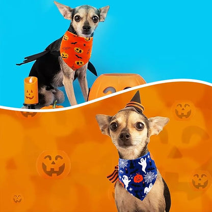 PET SHOW 50 Pack Halloween Small Dog Bandanas Girl Boy Pumpkin Bat Ghost Cat - Image 5
