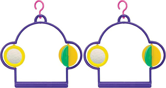PENN-PLAX Bird Swing with Mirror and Spinner Toy – Attaches to Wire Birdcages – by Penn-Plax