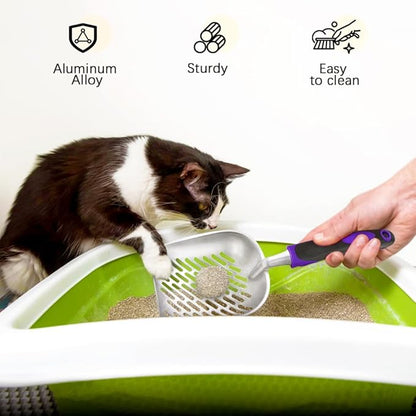 Cat Litter Scoop-Metal Cat Scooper-Long Handle Scoop, Cat Scooper-Poop - Image 6