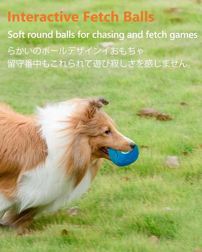 SCHITEC Squeaky Dog Toys, Soft Stuffed Plush Balls - Image 4