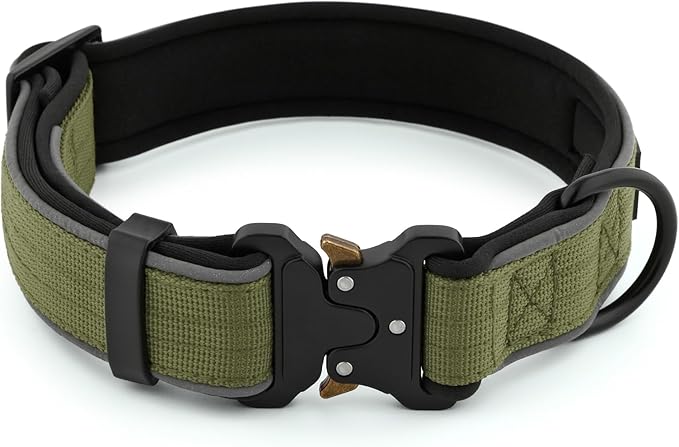 Plutus Pet Tactical Dog Collar, Reflective, Adjustable Heavy Duty Dog Collar - Image 2