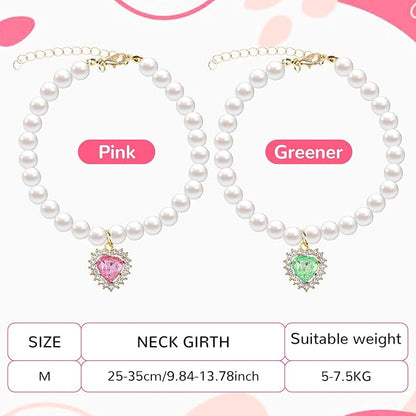 2PCS Kitten Collars Pearl Cat Dog Collar - Image 5
