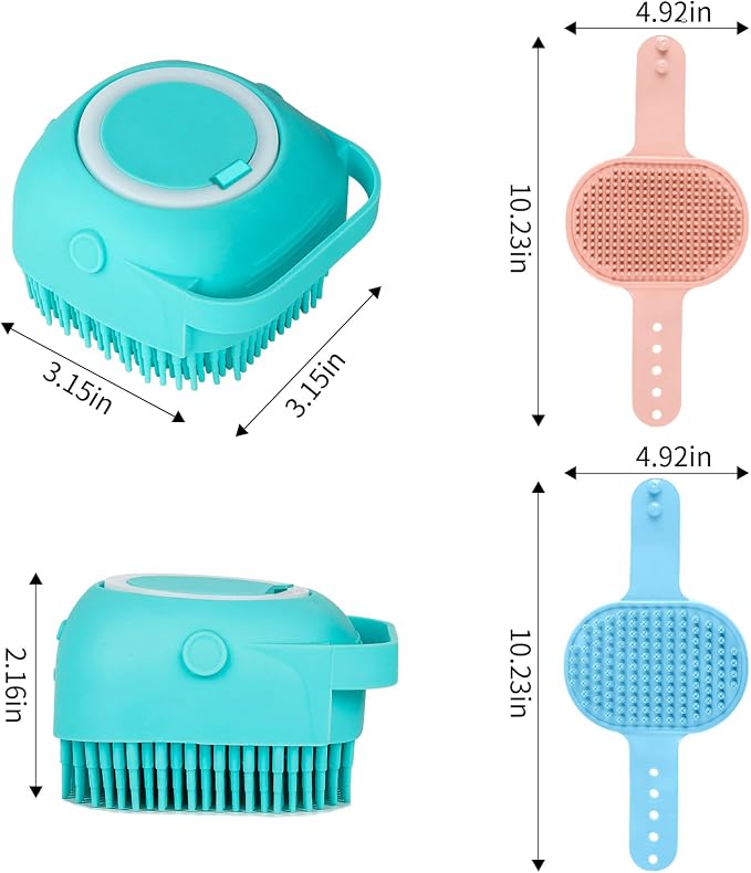 Comotech 6PCS Dog Bath Brush & Dog Toothbrush | Adjustable Handle Shampoo Brush - Image 6