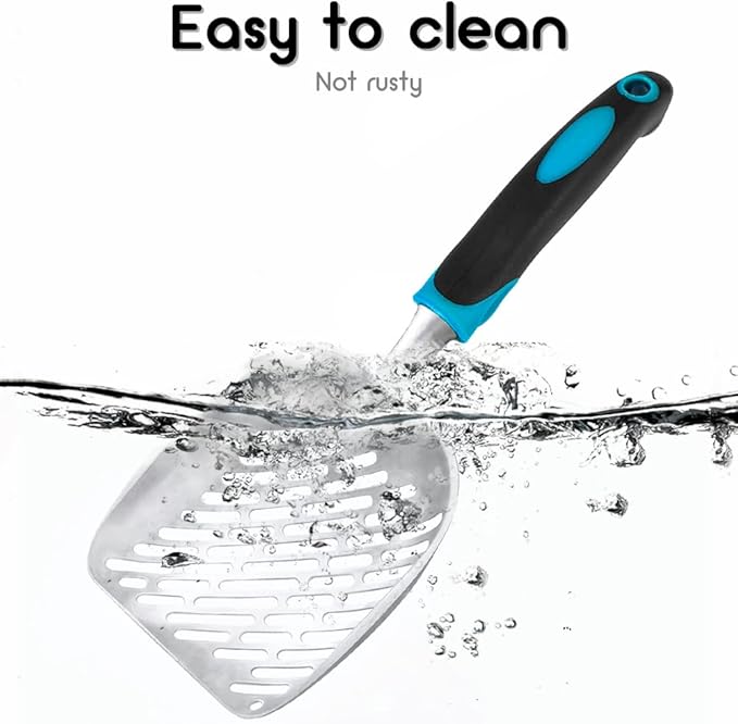 Cat Litter Scoop-Metal Cat Scooper-Long Handle Scoop, Cat Scooper-Poop - Image 5