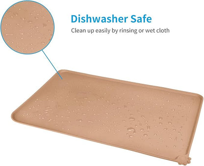 AUDWUD Silicone Waterproof Pet Feeding Mats, Anti Slip Bowl Pad, Dog Mat - Image 5