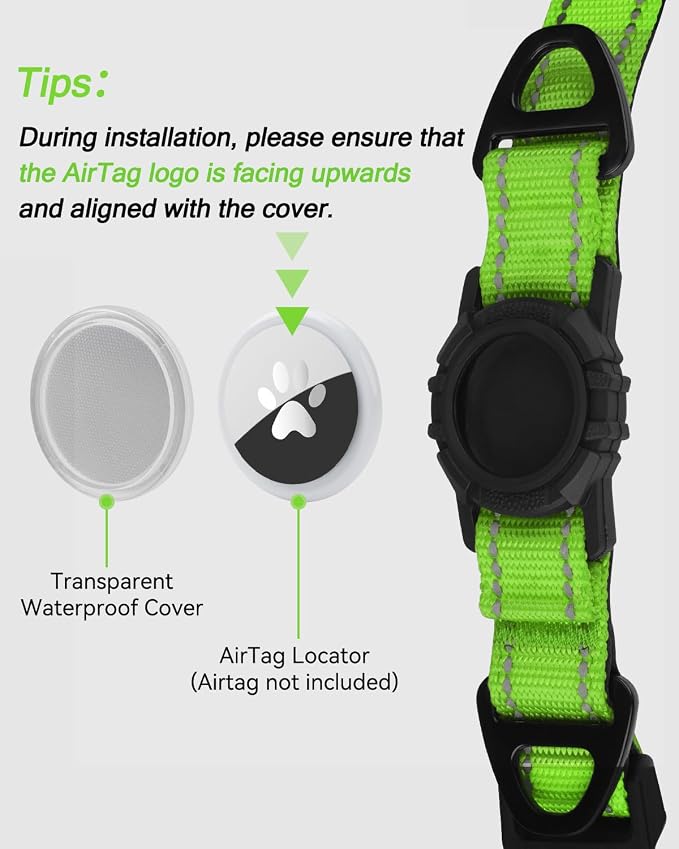 Joytale Airtag Dog Collar, Reflective Pet Collar - Image 3