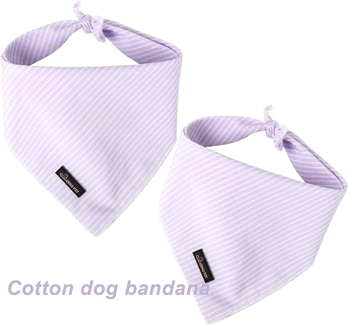 ARING PET Summer Dog Bandana-Cute Lavender Dog Bandanas, Comfortable Pet Scarf - Image 3