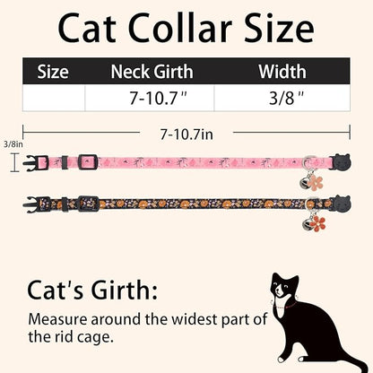 Cat Collar Breakaway, 2 Pack Cotton Cats Collars - Image 4