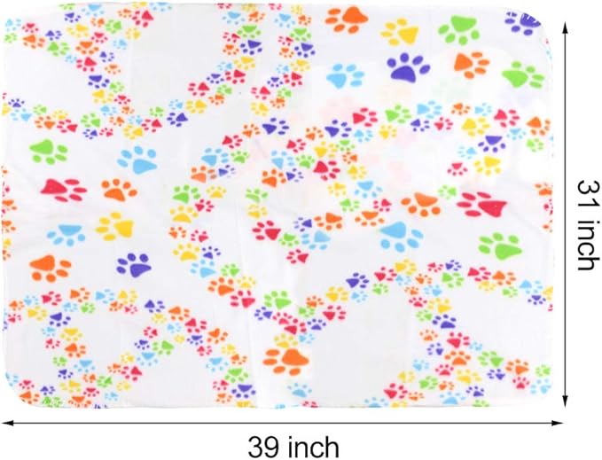 Comsmart Dog Blankets for Small Dogs, 6 Pack Puppy Blanket Cute Paw Print Pet - Image 5