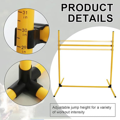 6 Pcs Dog Agility Training Equipments Dog Agility Jumps Hurdles Adjustable - Image 3