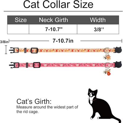 Christmas Cat Collar, Cotton 2 Pack Cat Collar - Image 3