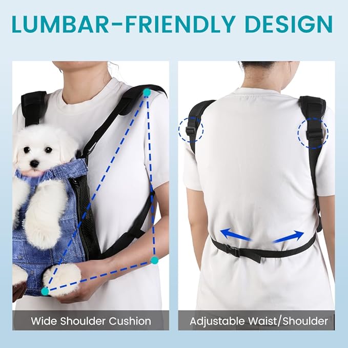 Dog Backpack Carrier, Front Pocket - Image 8