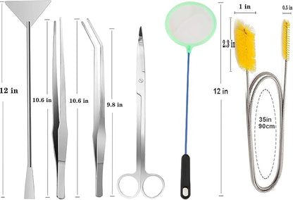 7 in 1 Aquarium Aquascaping Tools Kits, Stainless Steel Aquarium Plant Tools - Image 2